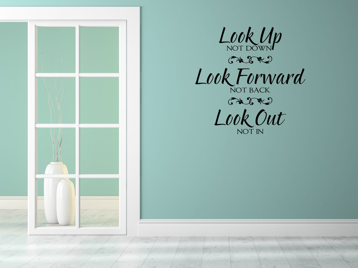 Look Up Not Down Decal Wall Decal Custom Wall Custom Quote Look Up Sign Inspirational Wall Decal - Wall Quote Decals - Wall Quotes Custom Vinyl Wall Decal Inspirational Wall Signs 