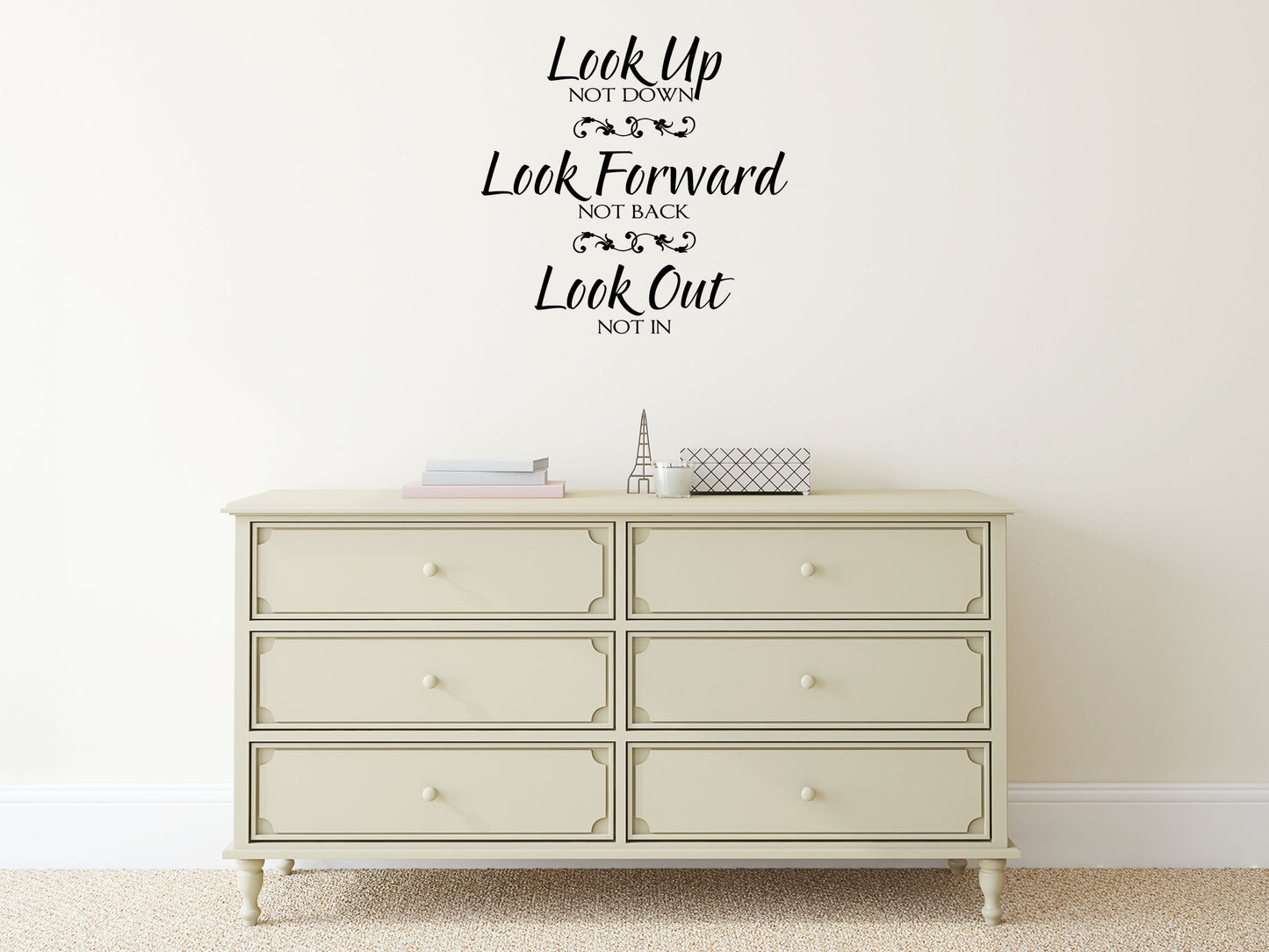 Look Up Not Down Decal Wall Decal Custom Wall Custom Quote Look Up Sign Inspirational Wall Decal - Wall Quote Decals - Wall Quotes Custom Vinyl Wall Decal Inspirational Wall Signs 