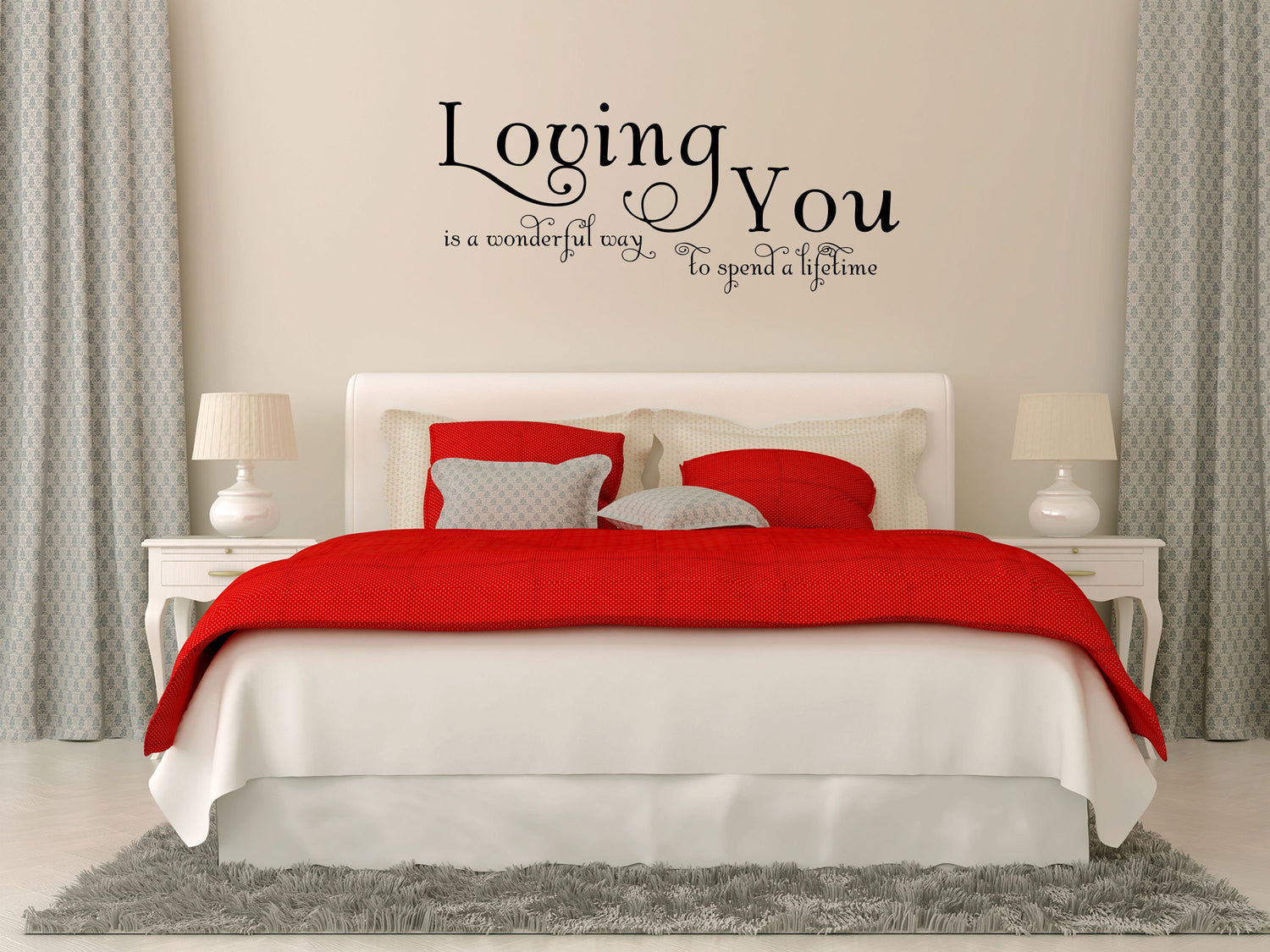 Loving You Is A Wonderful Way To Spend A Lifetime - Inspirational Wall Decals Vinyl Wall Decal Inspirational Wall Signs 