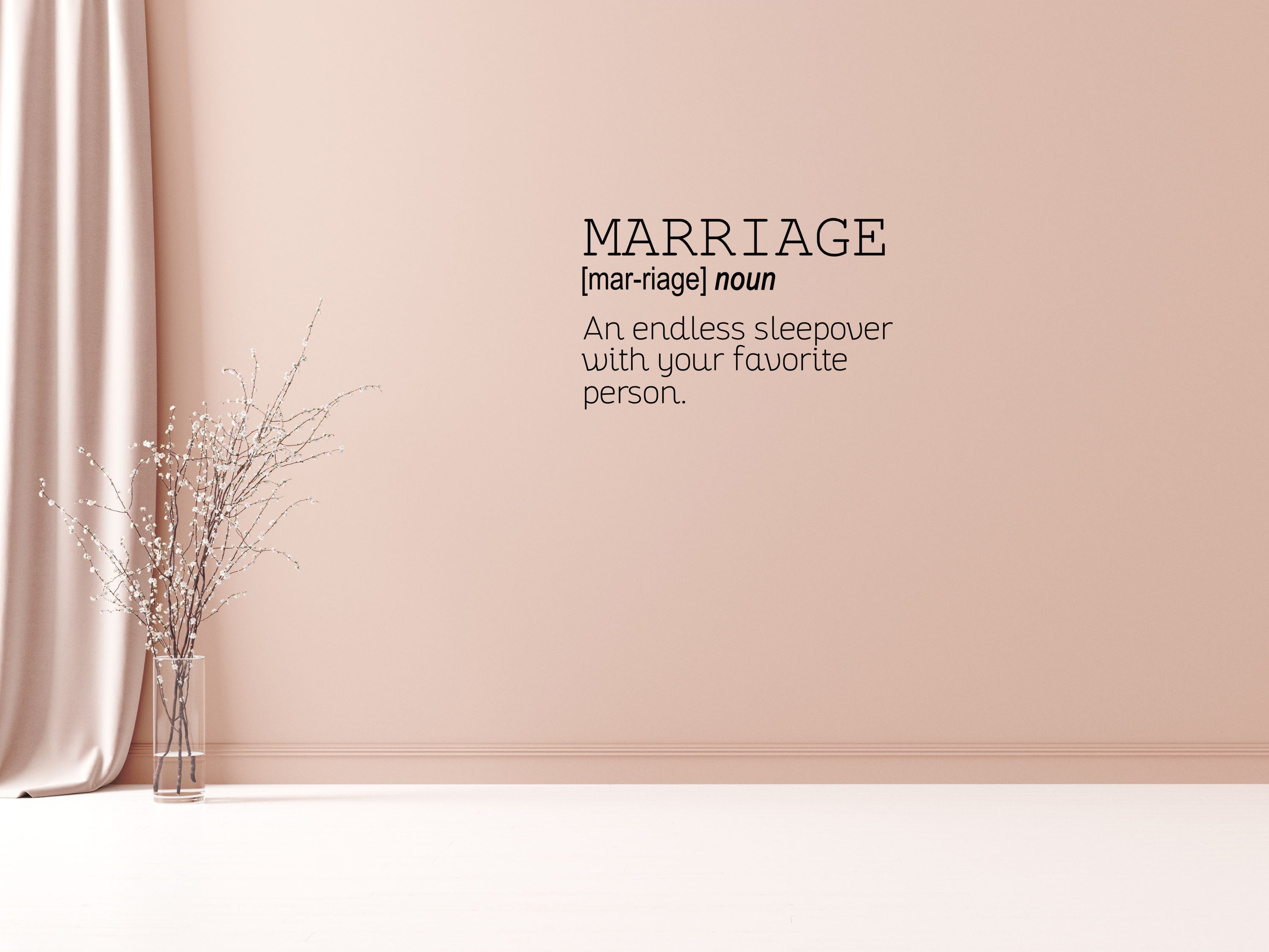 Marriage Romantic Wall Decal Quote Vinyl Wall Decal Inspirational Wall Signs 