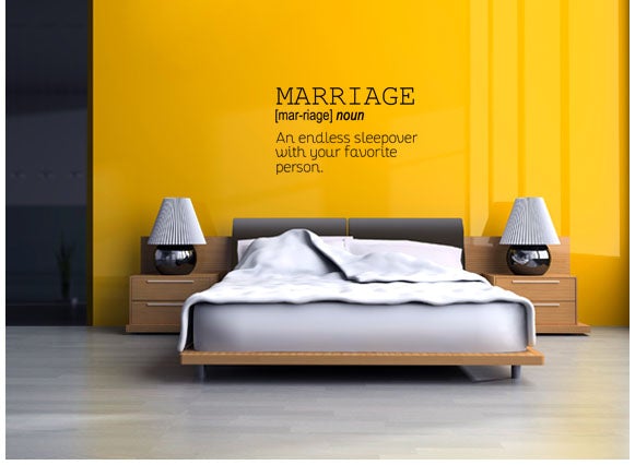 Marriage Romantic Wall Decal Quote Vinyl Wall Decal Inspirational Wall Signs 