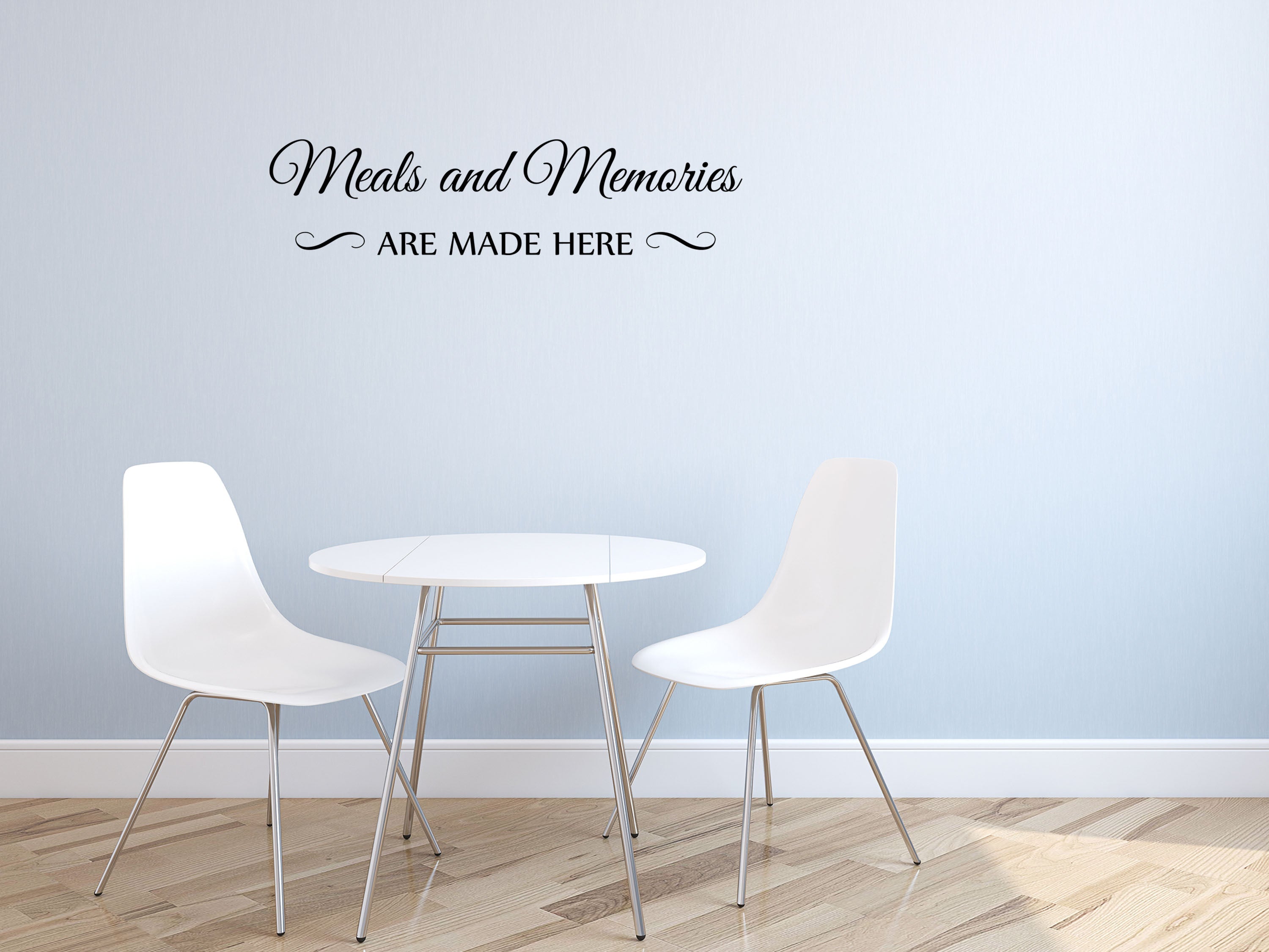Meals and Memories Are Made Here Vinyl Wall Decal - Dining Room Decal Handmade - Vinyl Wall Art - Vinyl Decals Art - Kitchen Decal Sticker Vinyl Wall Decal Title Done 