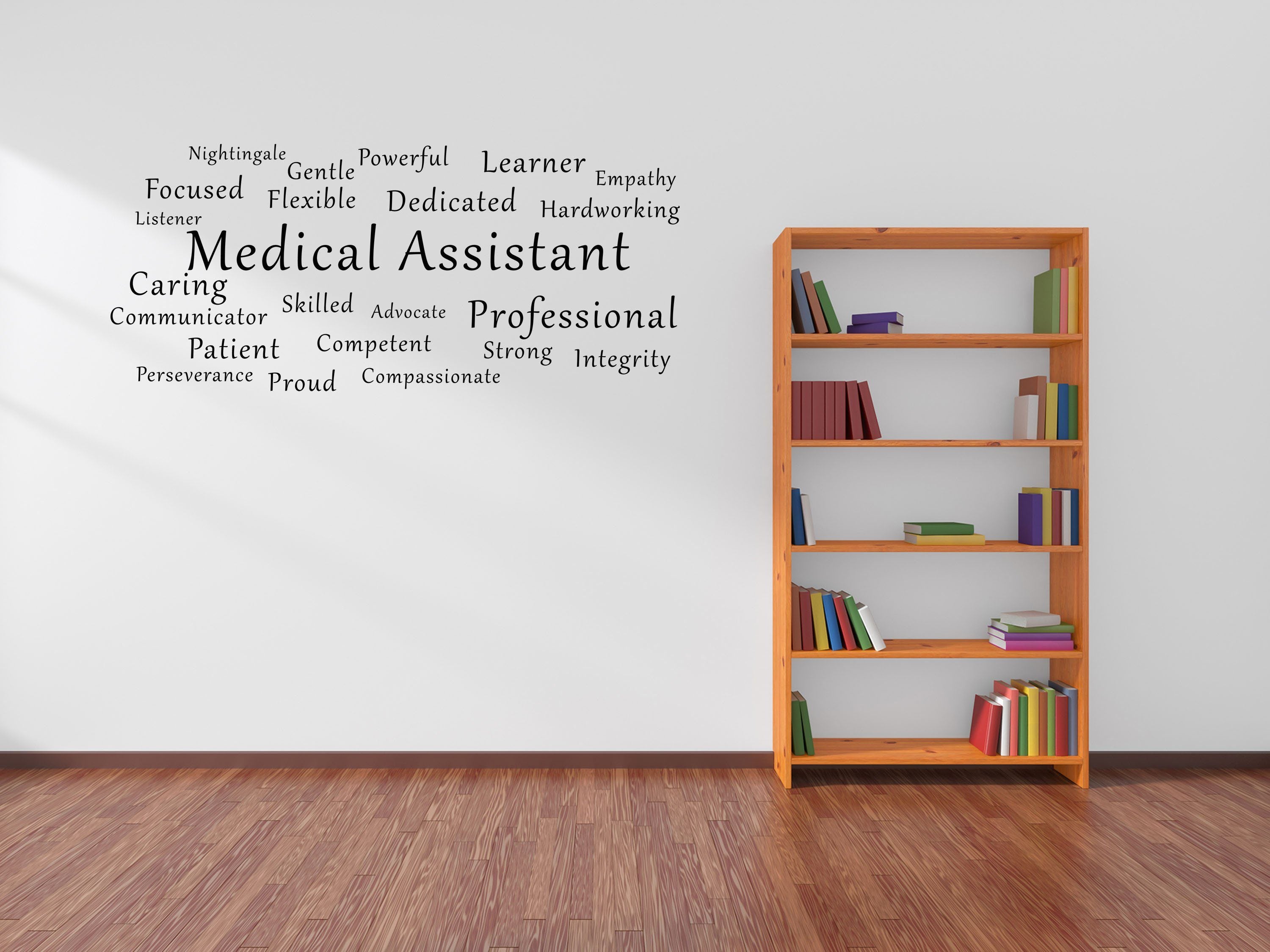 Medical Assistant Custom Decal - Medical Assistant Decal - Medical Assistant Word Cloud - Medical Office Decor - Medical Office Wall Sign Vinyl Wall Decal Done 