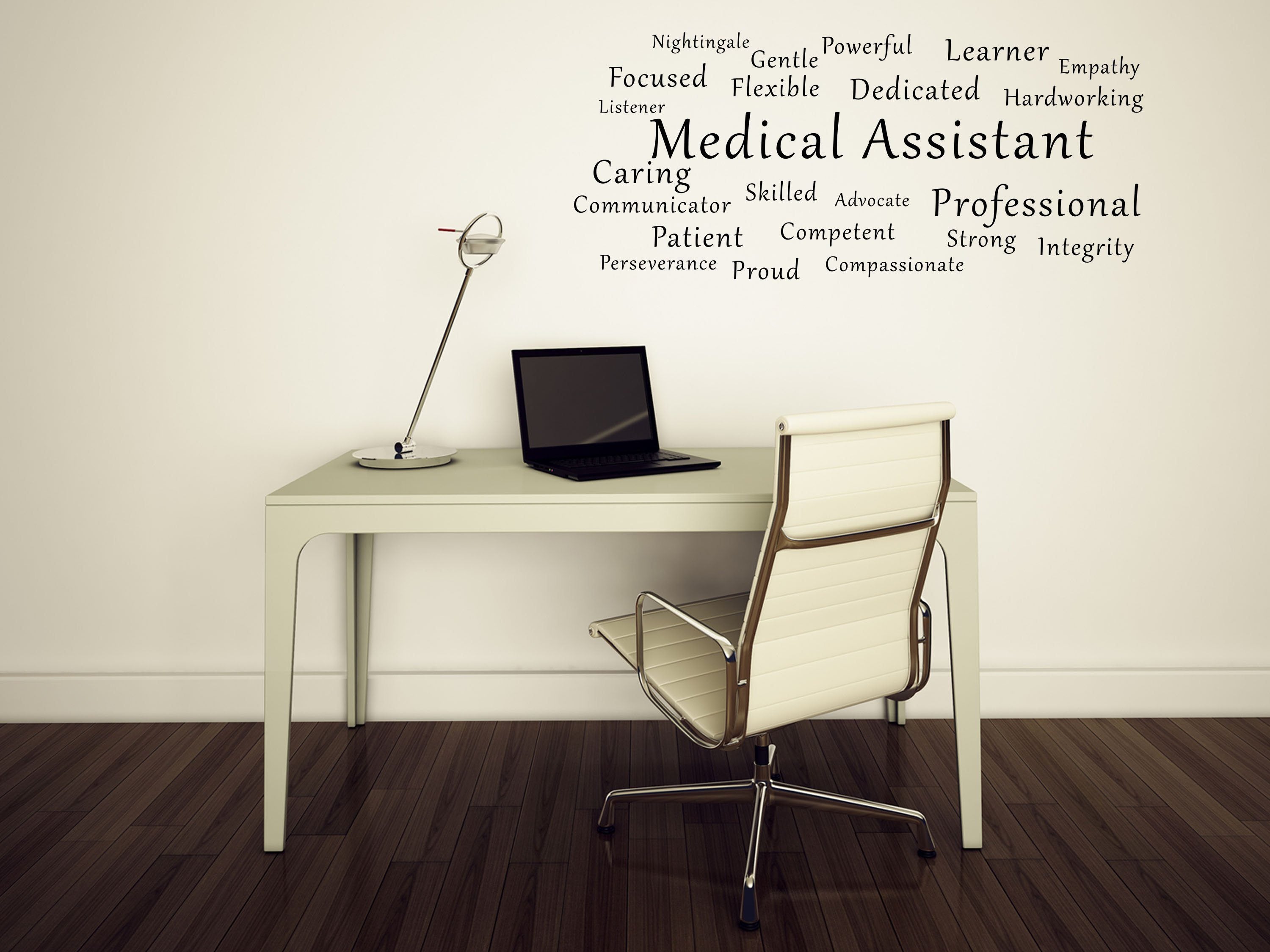 Medical Assistant Custom Decal - Medical Assistant Decal - Medical Assistant Word Cloud - Medical Office Decor - Medical Office Wall Sign Vinyl Wall Decal Done 