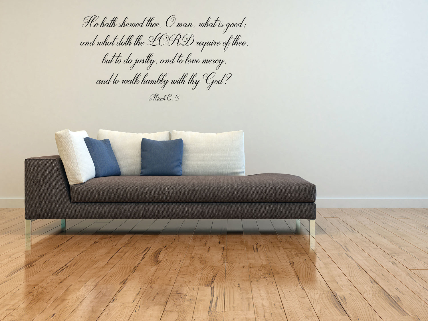 Micah 6:8 - Scripture Wall Décor Sticker Vinyl Wall Decal Inspirational Wall Signs 