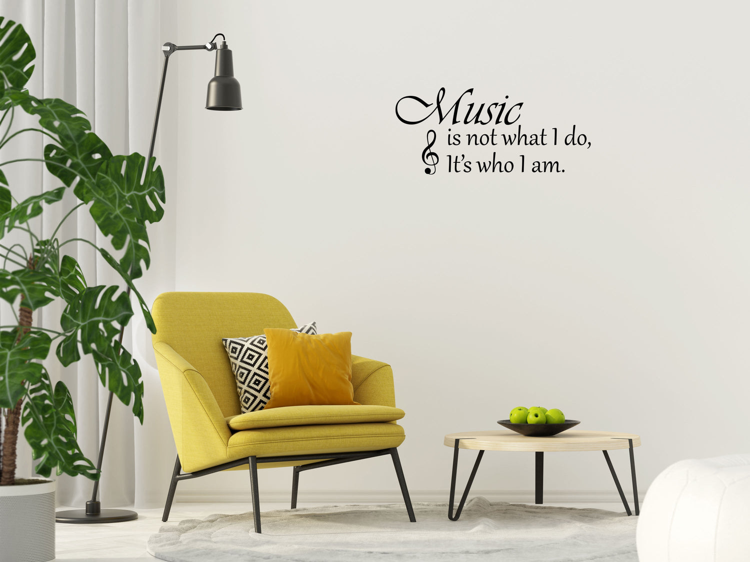 Music Is Not What I Do Vinyl Wall Decal Inspirational Wall Signs 