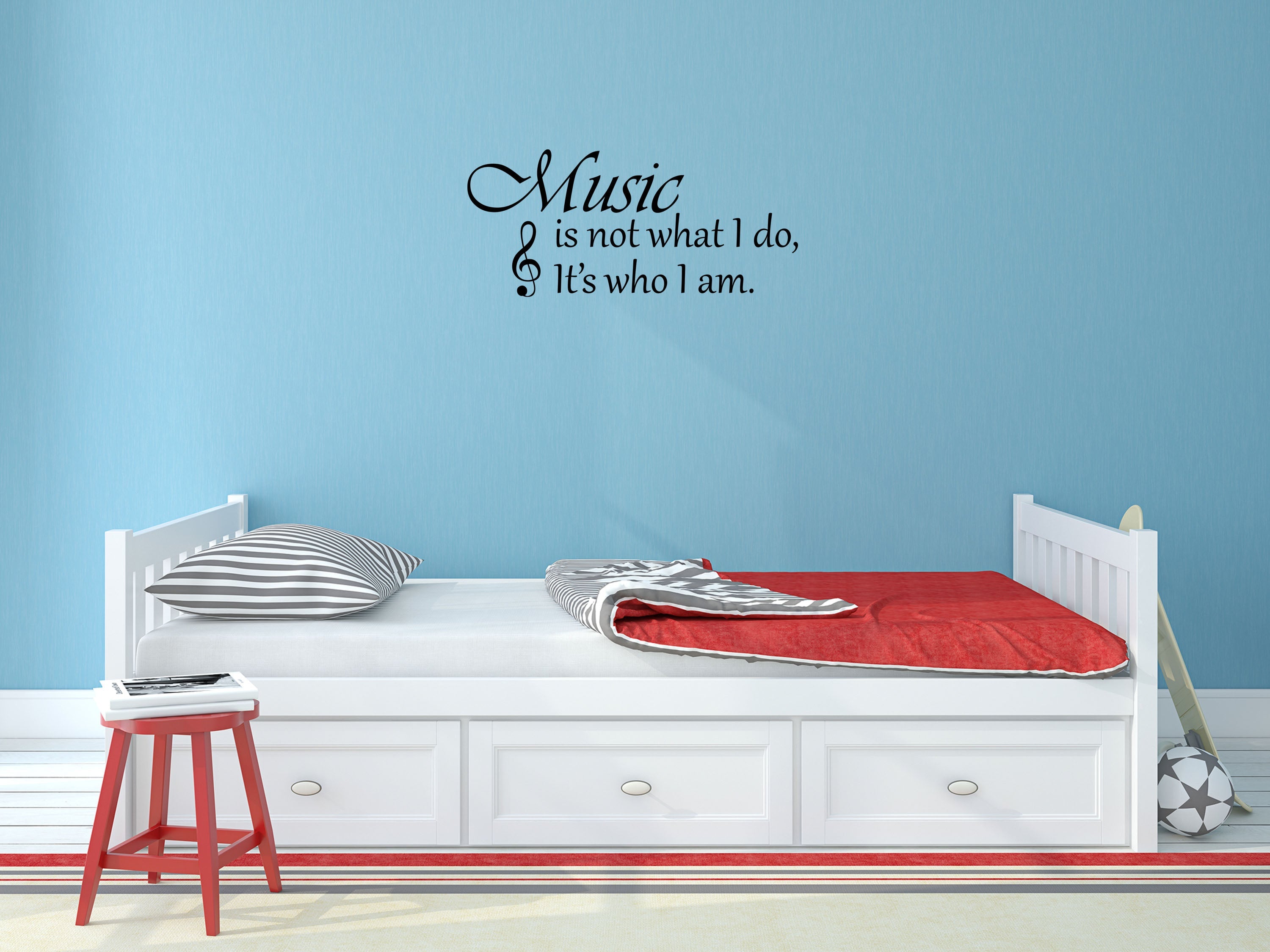 Music Is Not What I Do Vinyl Wall Decal Inspirational Wall Signs 