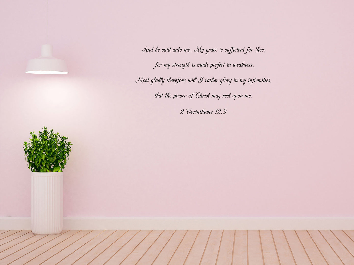 My Grace Is Sufficient Sticker - Scripture Wall Decals Vinyl Wall Decal Done 