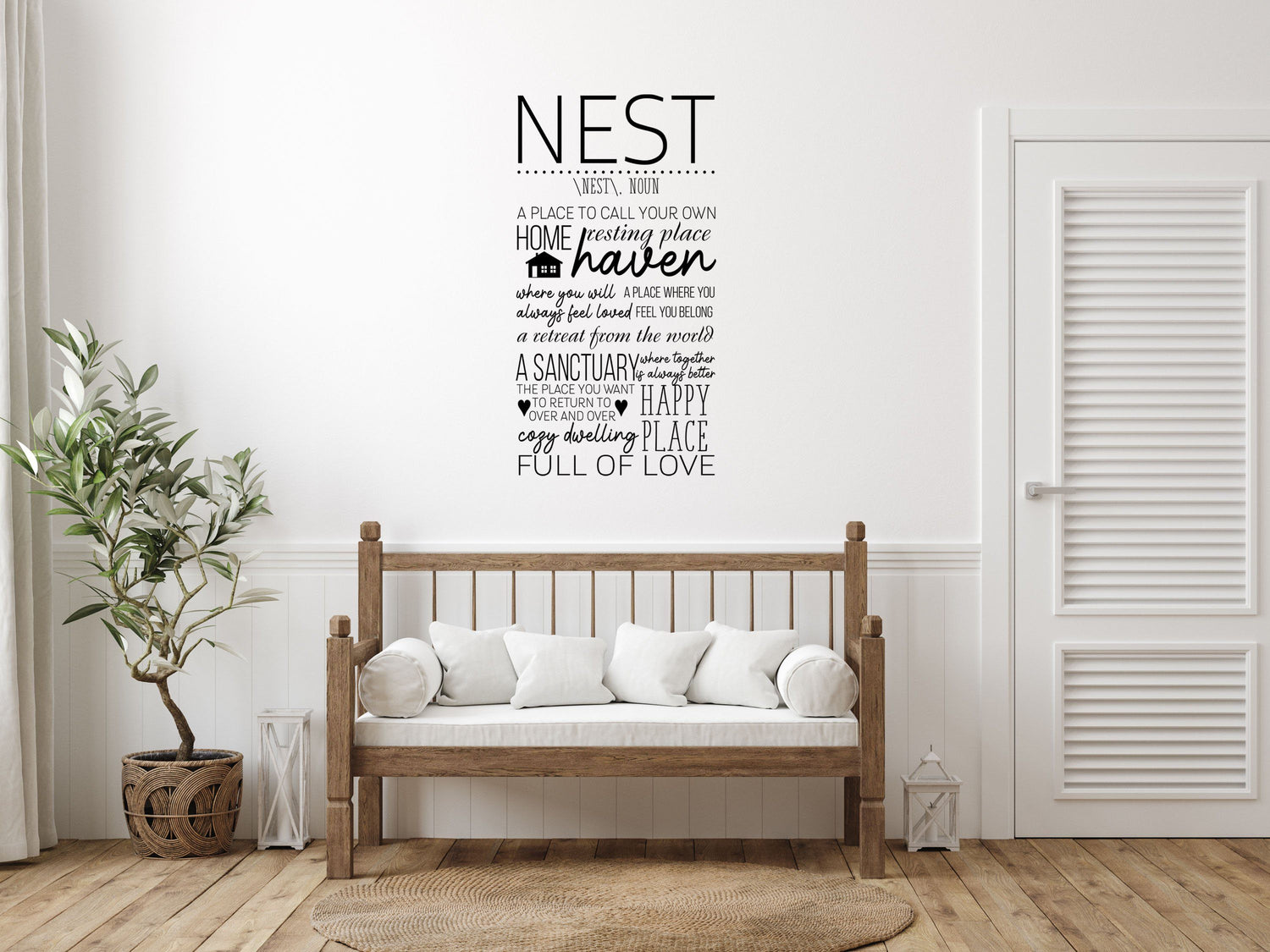 Nest Wall Decal - Nest Vinyl Decal - Nest Wall Decal - Cute Home Decor - Nest Definition Decal Vinyl Wall Decal Done 