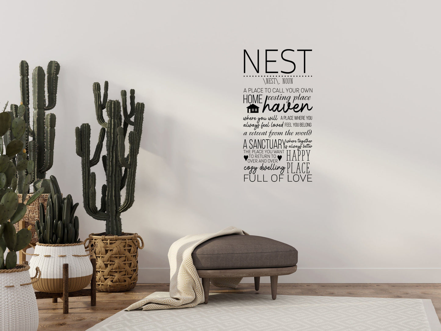 Nest Wall Decal - Nest Vinyl Decal - Nest Wall Decal - Cute Home Decor - Nest Definition Decal Vinyl Wall Decal Done 