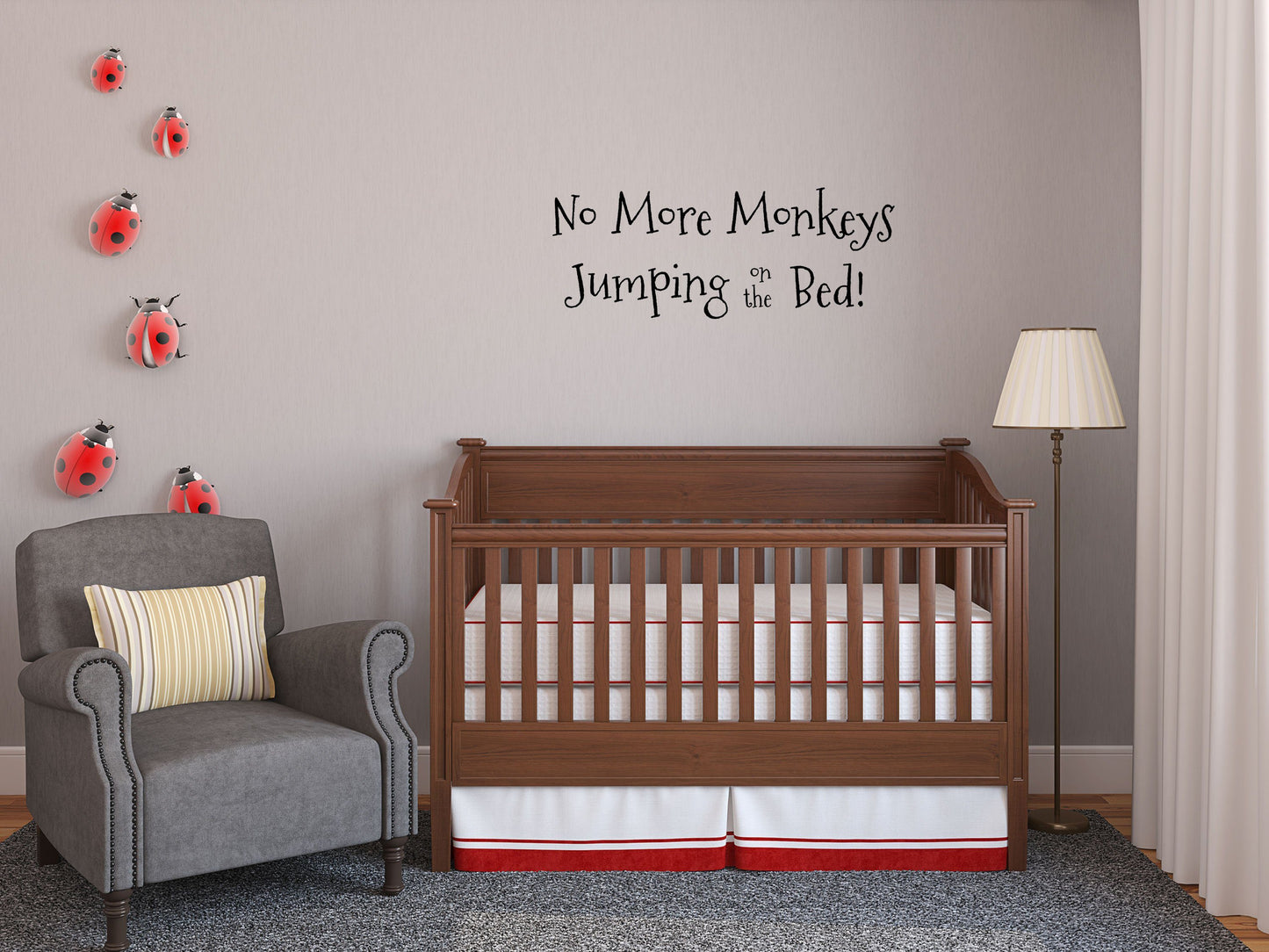 No More Monkeys Jumping on the Bed - Inspirational Wall Decals Inspirational Wall Signs 