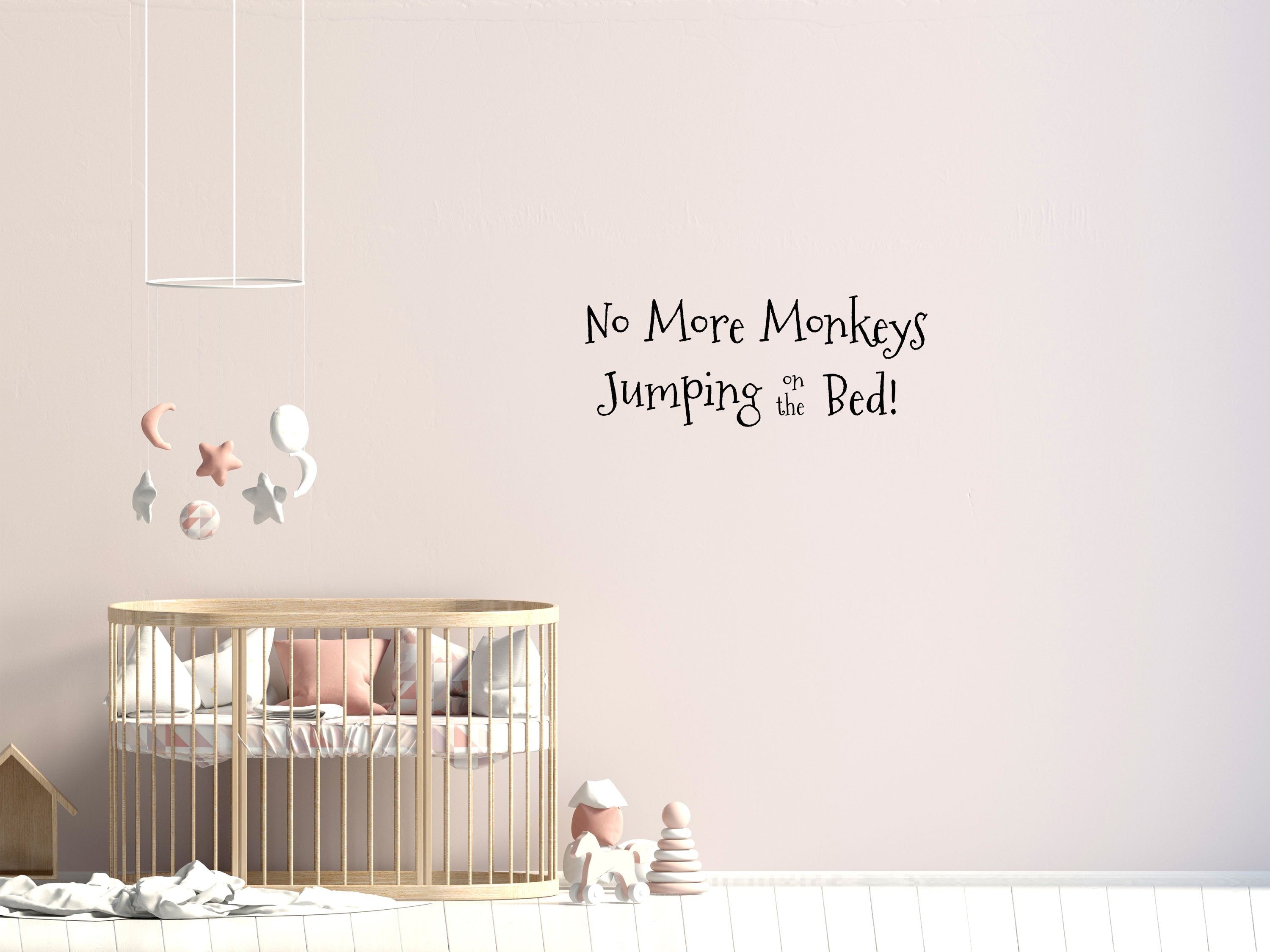 No More Monkeys Jumping on the Bed - Inspirational Wall Decals Inspirational Wall Signs 
