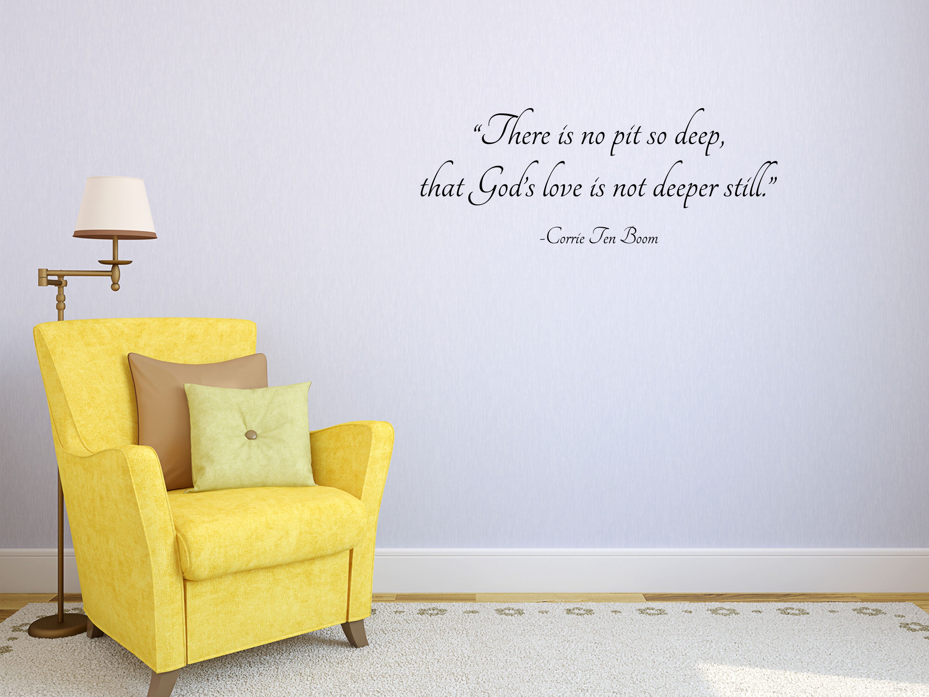 No Pit So Deep Vinyl Wall Decal Inspirational Wall Signs 