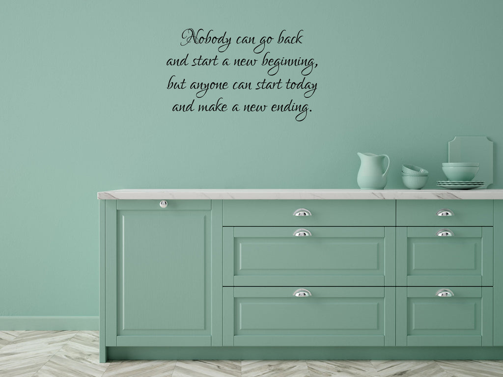 Nobody Can Go Back Inspirational Wall Art - Inspirational Wall Decal - Motivational Wall Decal Vinyl Wall Decal Title Done 