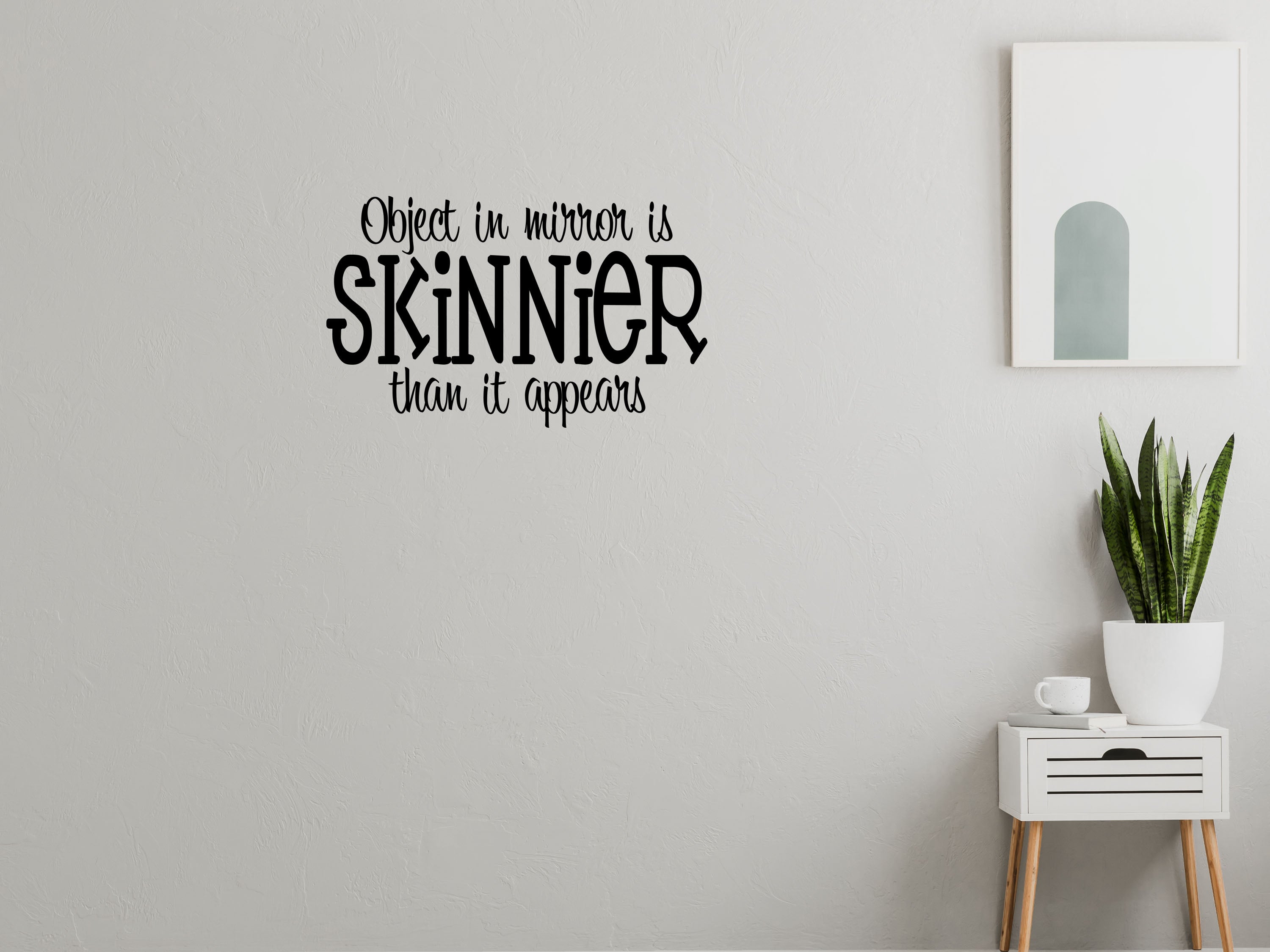 Object In Mirror Vinyl Wall Decal Inspirational Wall Signs 