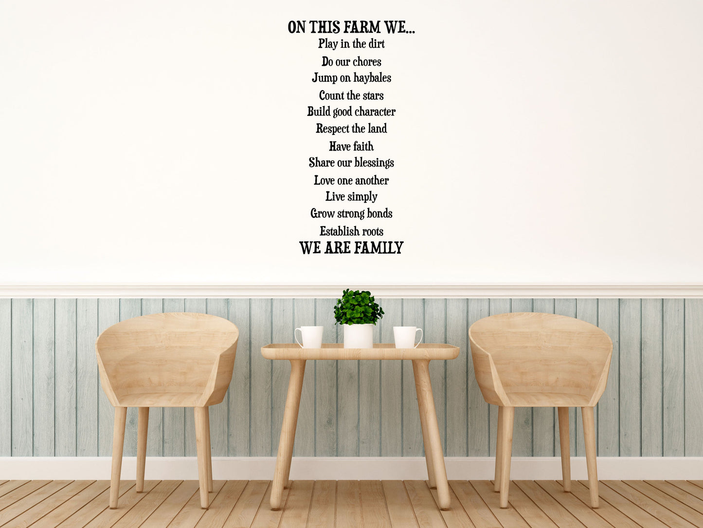 On This Farm - Inspirational Wall Decals Vinyl Wall Decal Inspirational Wall Signs 