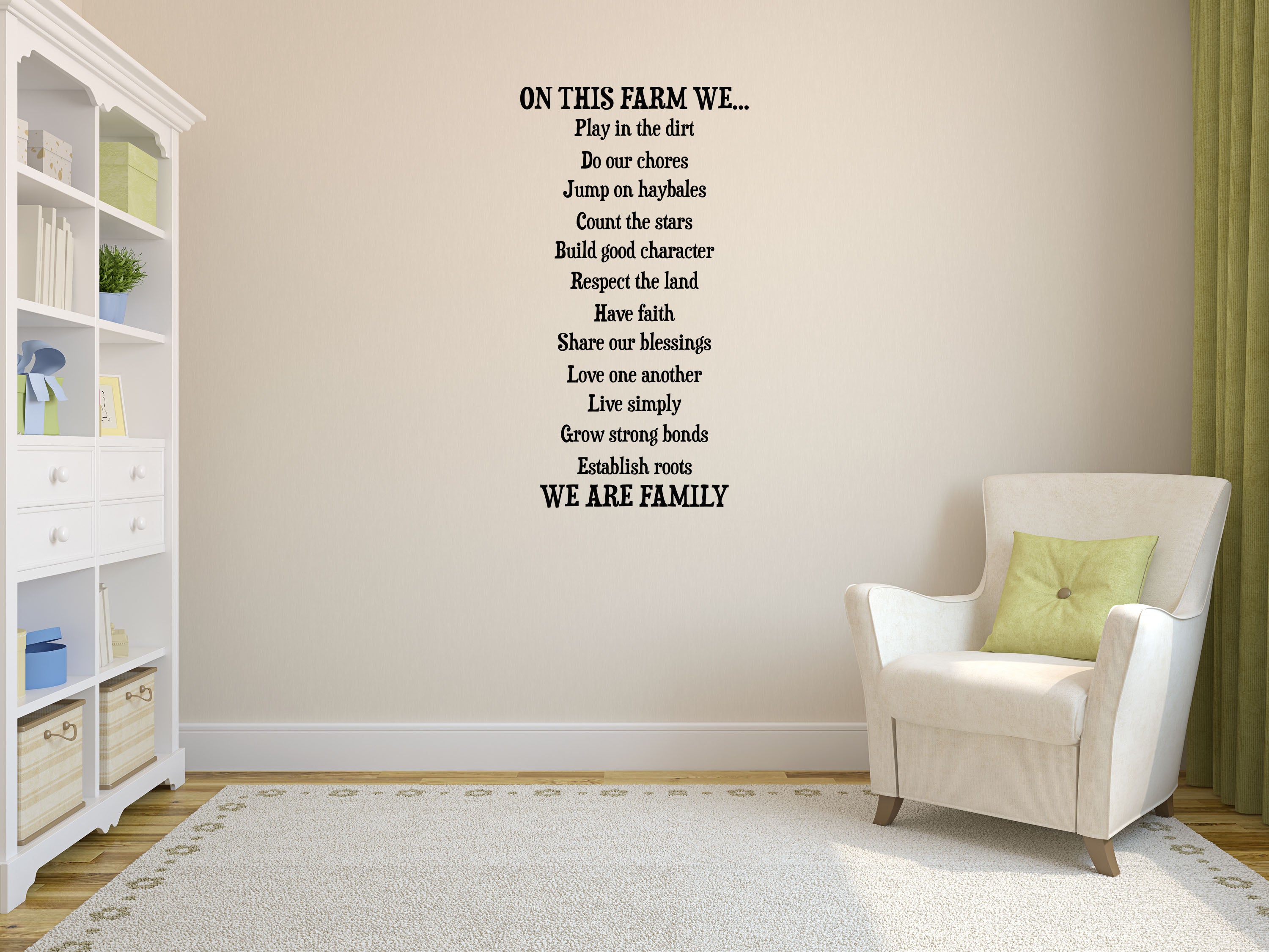On This Farm - Inspirational Wall Decals Vinyl Wall Decal Inspirational Wall Signs 