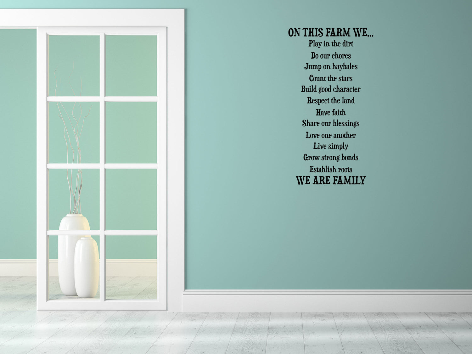 On This Farm - Inspirational Wall Decals Vinyl Wall Decal Inspirational Wall Signs 