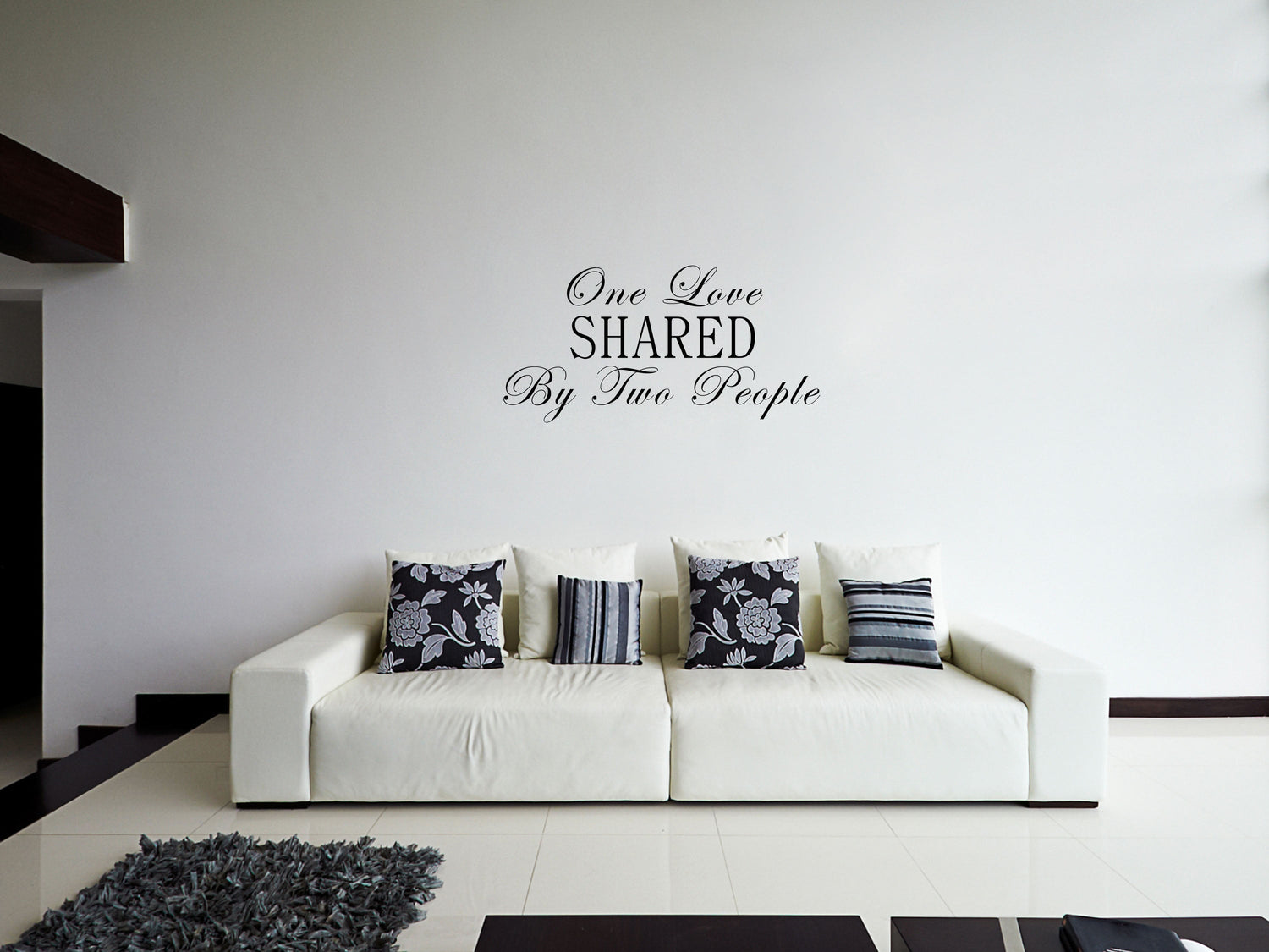 One Love Shared By Two People Vinyl Wall Decal Inspirational Wall Signs 