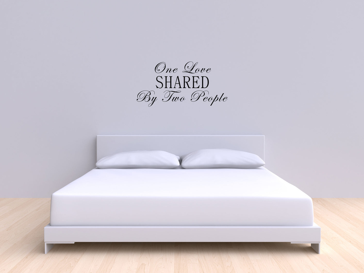 One Love Shared By Two People Vinyl Wall Decal Inspirational Wall Signs 