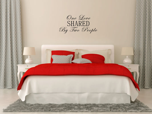 One Love Shared By Two People Vinyl Wall Decal Inspirational Wall Signs 