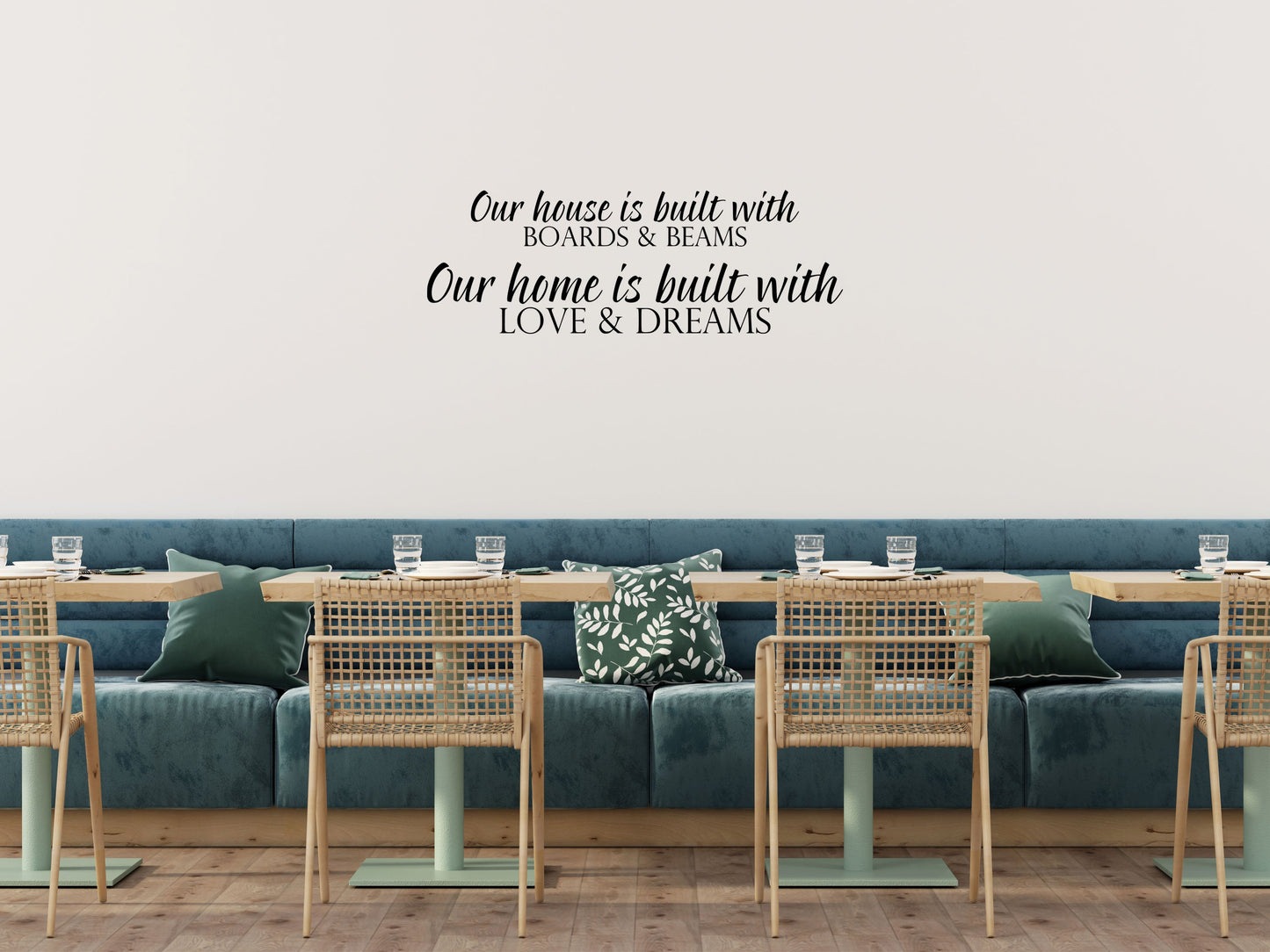 Our House Is Built Vinyl Wall Decal Inspirational Wall Signs 