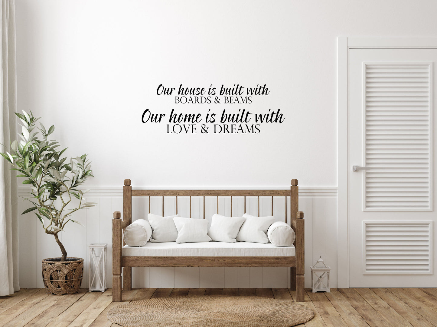 Our House Is Built Vinyl Wall Decal Inspirational Wall Signs 