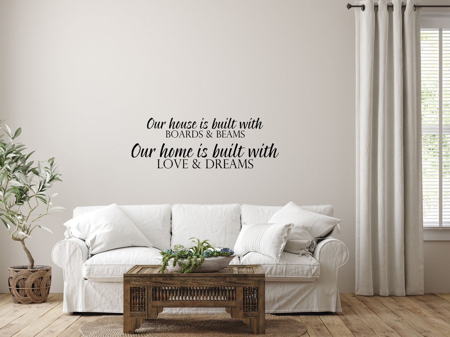 Our House Is Built Vinyl Wall Decal Inspirational Wall Signs 
