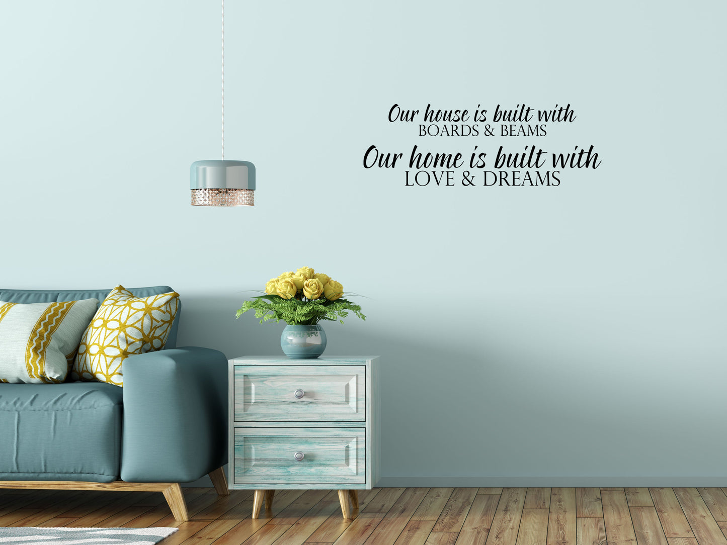 Our House Is Built Vinyl Wall Decal Inspirational Wall Signs 