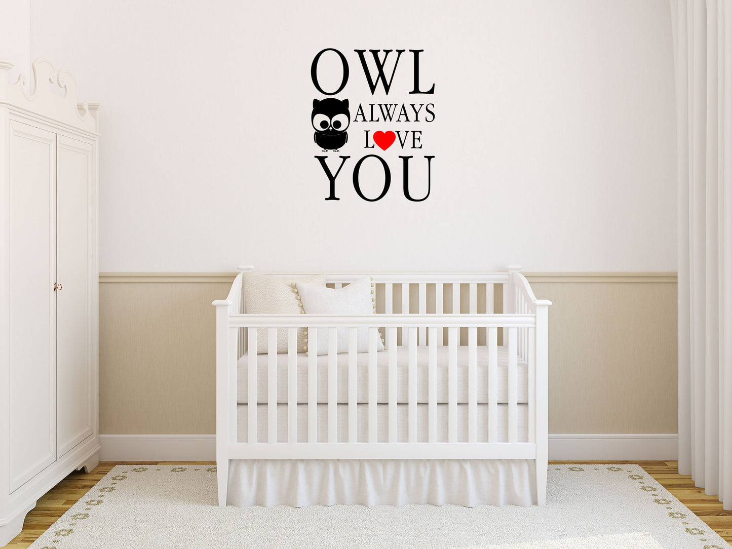 Owl Always Love You Owl Vinyl Wall Decal Inspirational Wall Signs 