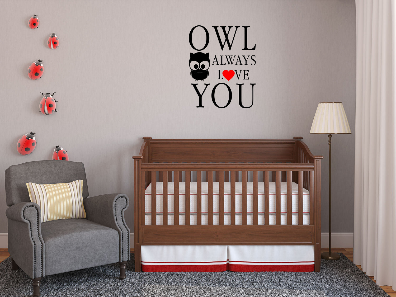 Owl Always Love You Owl Vinyl Wall Decal Inspirational Wall Signs 