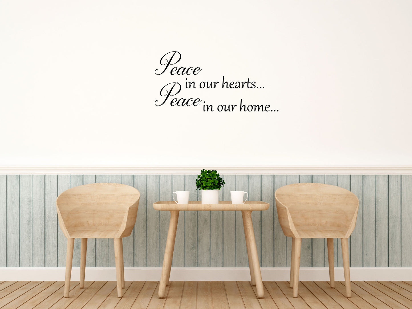 Peace In Our Hearts Vinyl Decal Wall Decal Custom Wall Custom Quote Verse Wall Decal Peace Sign Peace Wall Decal Peace Wall Art Quote Vinyl Wall Decal Inspirational Wall Signs 