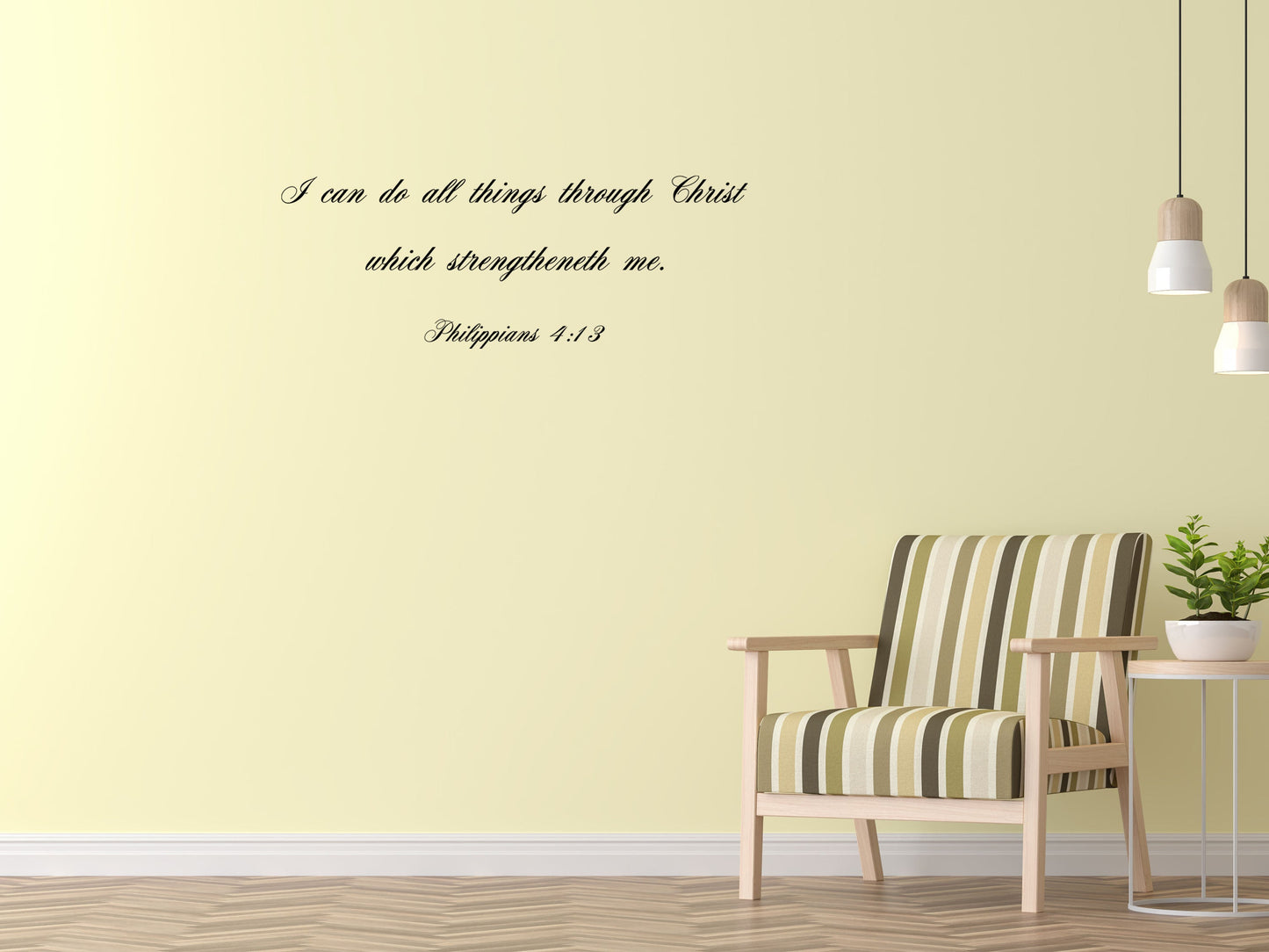 Philippians 4:13 - Scripture Wall Decals Vinyl Wall Decal Inspirational Wall Signs 