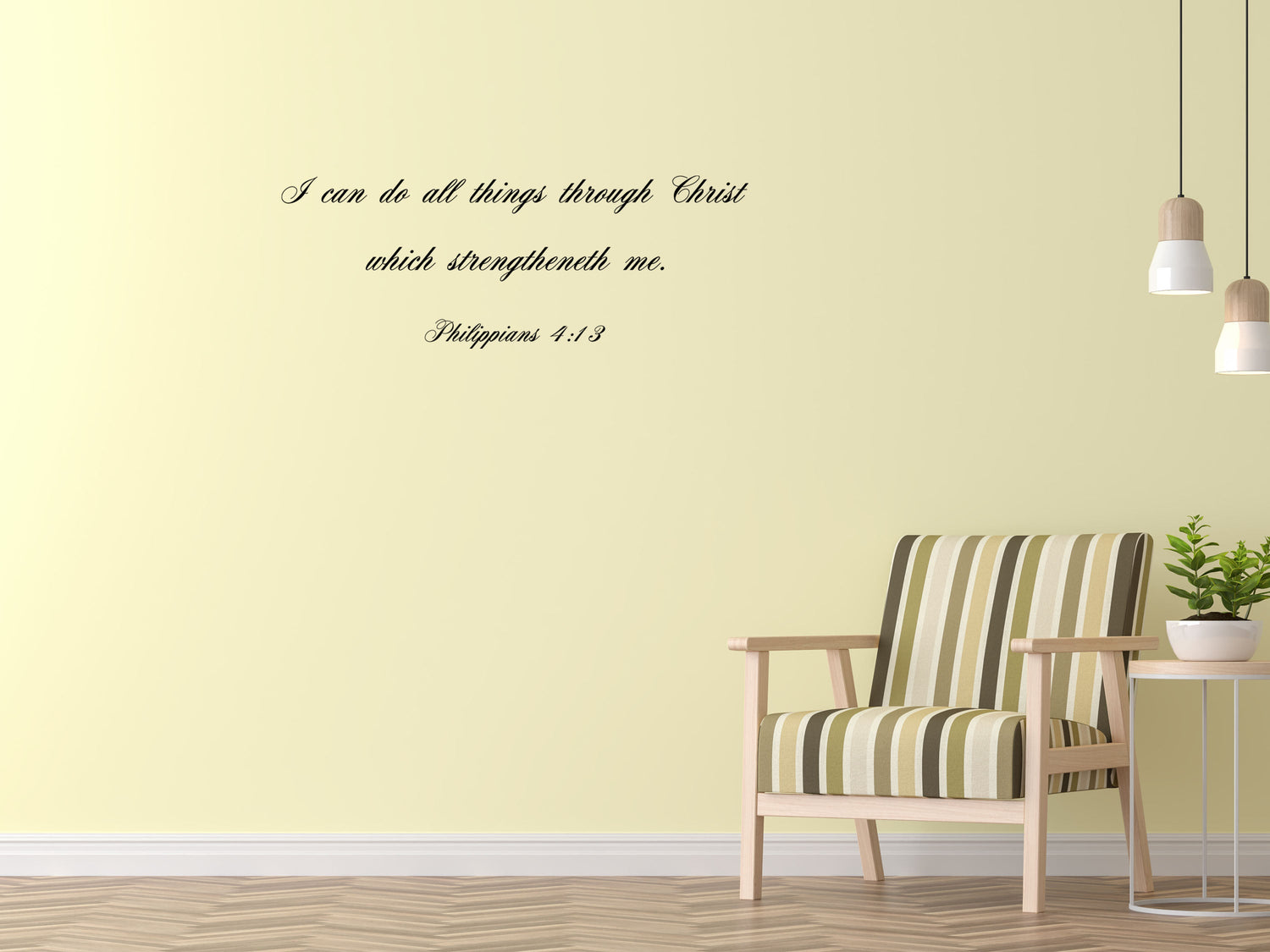 Philippians 4:13 - Scripture Wall Decals Vinyl Wall Decal Inspirational Wall Signs 