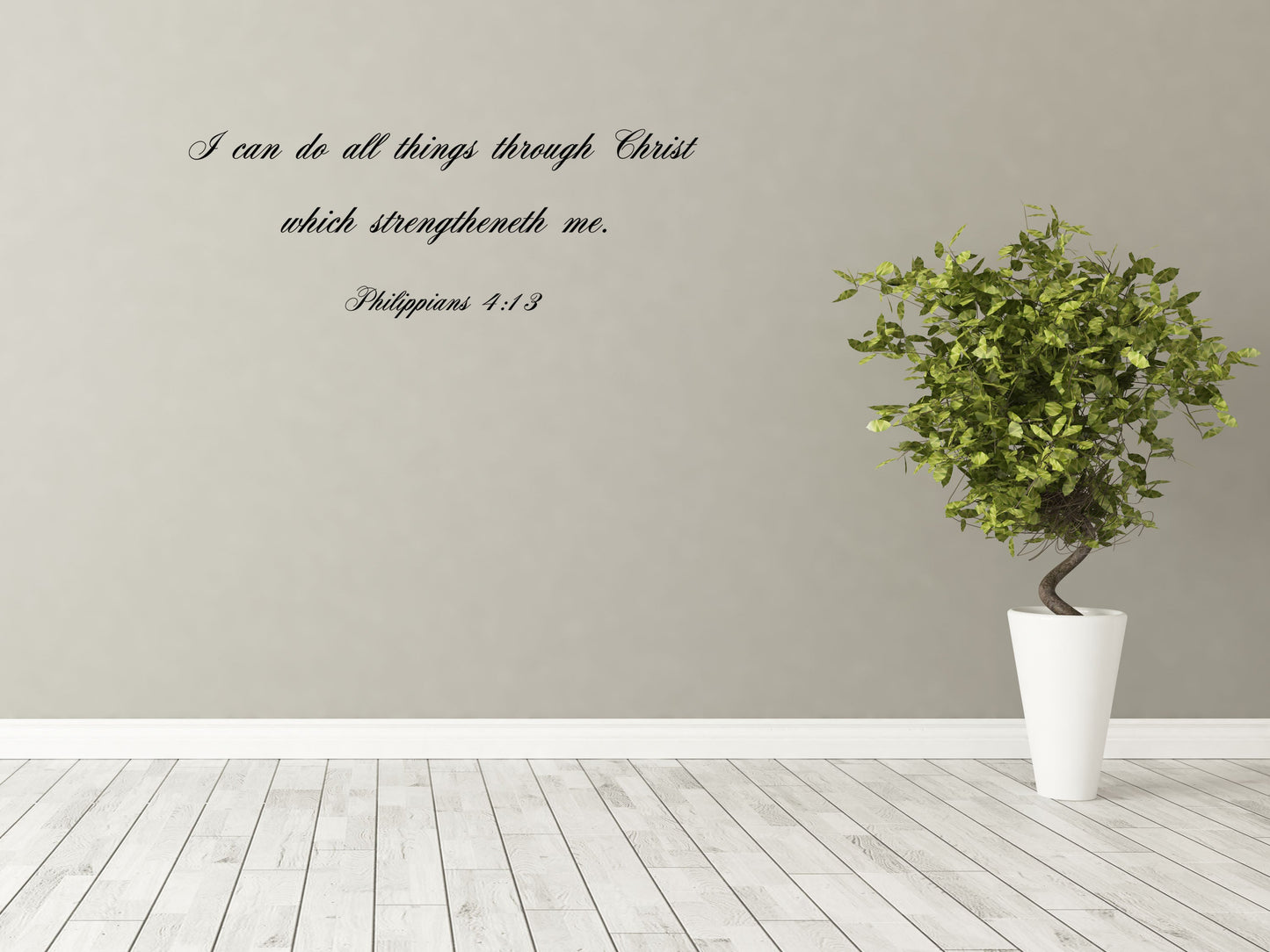 Philippians 4:13 - Scripture Wall Decals Vinyl Wall Decal Inspirational Wall Signs 