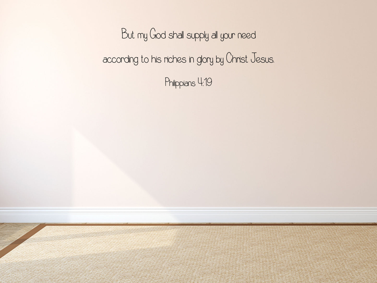 Philippians 4:19 - Bible Verse Wall Sticker Vinyl Wall Decal Inspirational Wall Signs 