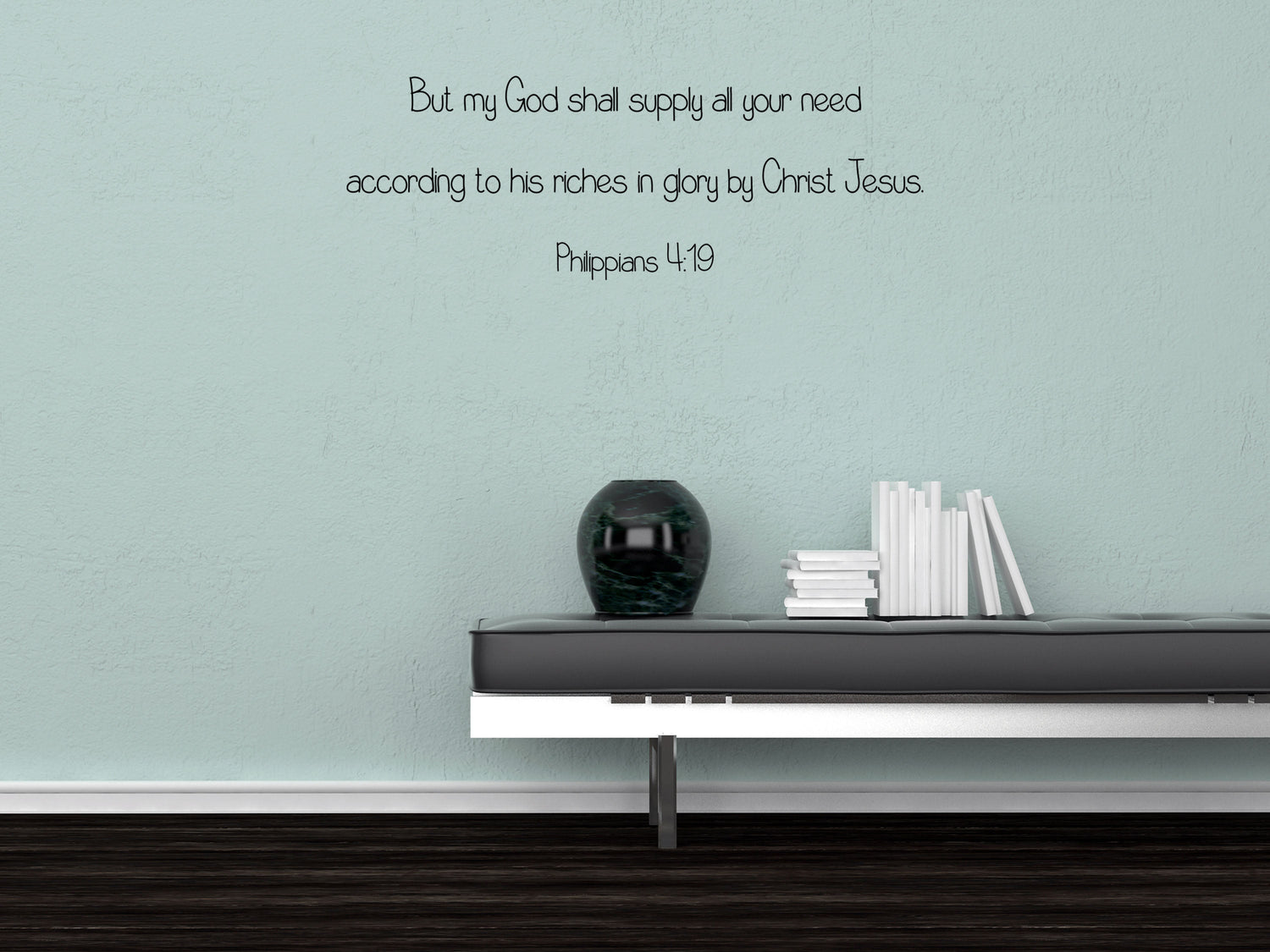 Philippians 4:19 - Bible Verse Wall Sticker Vinyl Wall Decal Inspirational Wall Signs 