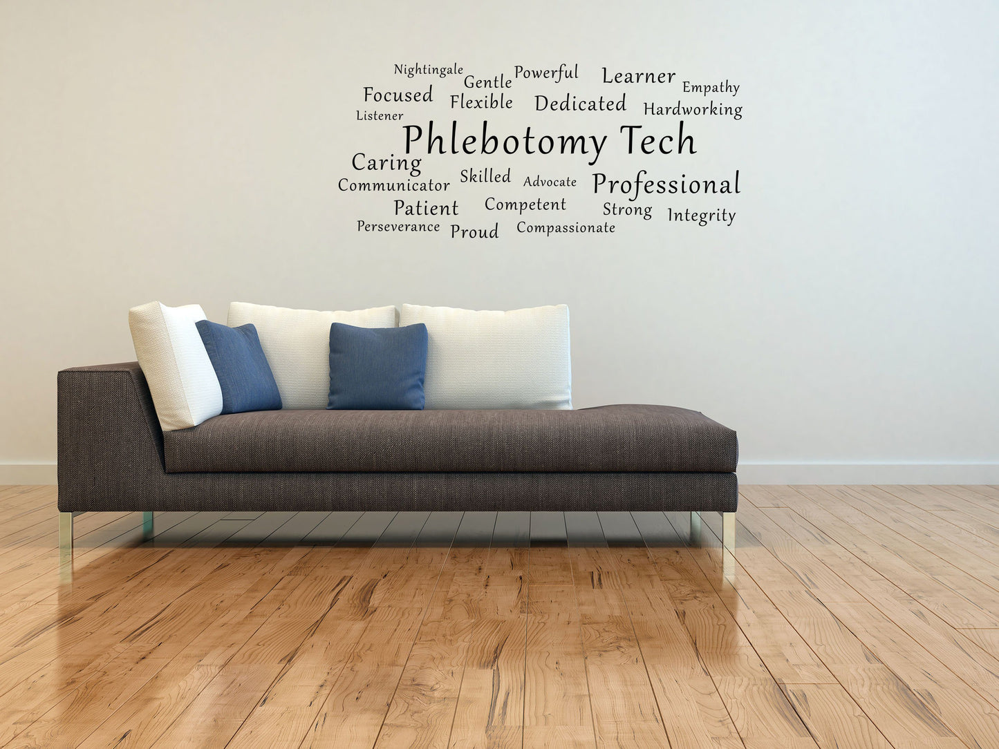 Phlebotomy Tech Word Cloud Decal - Phlebotomy Wall Decal - Phlebotomist Gift - Phlebotomist Wall Art - Phlebotomy Sign Done 