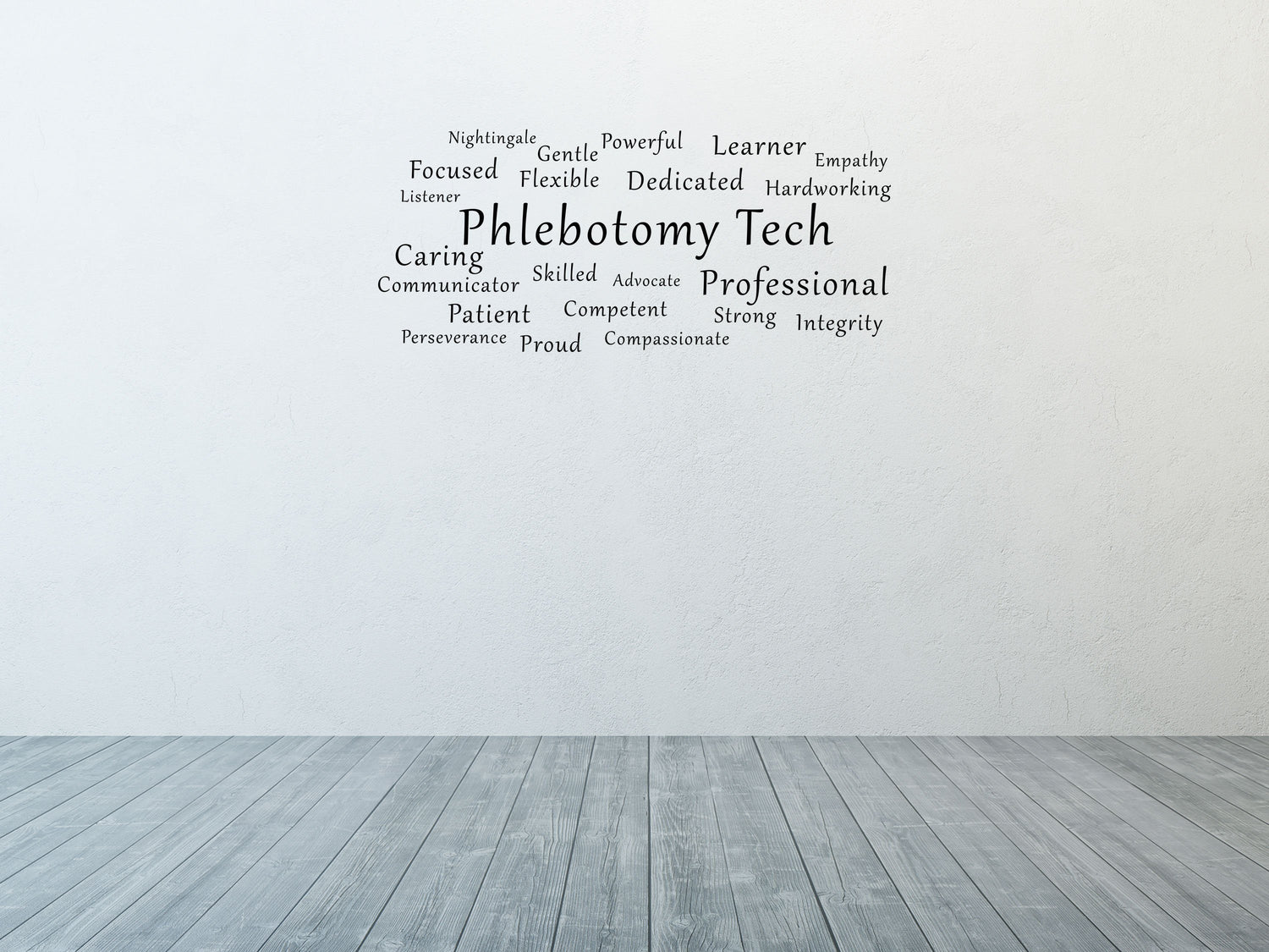 Phlebotomy Tech Word Cloud Decal - Phlebotomy Wall Decal - Phlebotomist Gift - Phlebotomist Wall Art - Phlebotomy Sign Done 