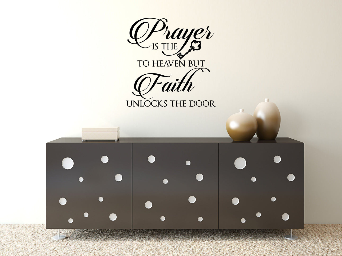 Prayer Is The Key Decal - Prayer Is The Key Decor - Prayer Wall Decal - Prayer and Faith Home Decor - Prayer Wall Art Vinyl Wall Decal Done 