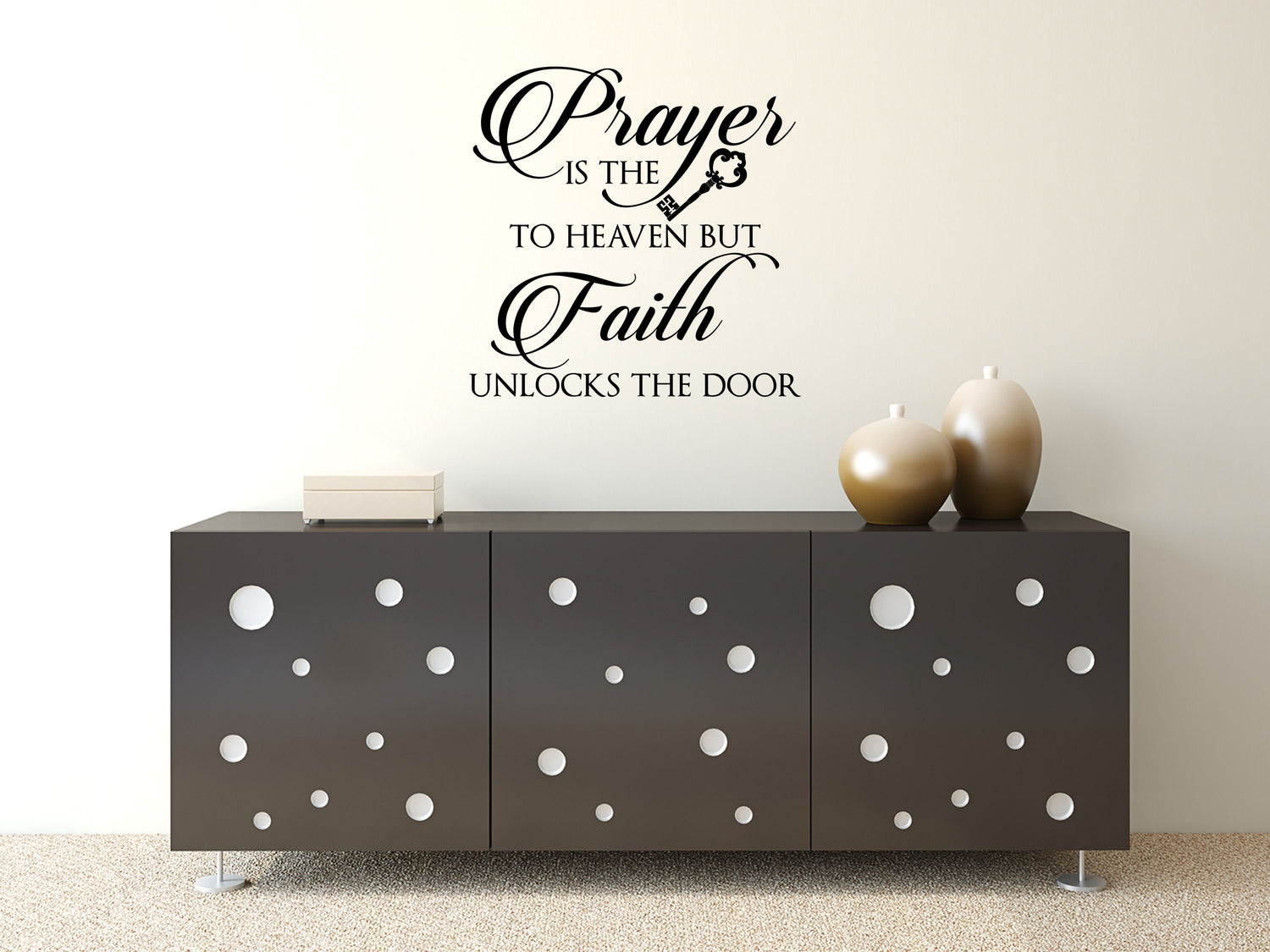 Prayer Is The Key Decal - Prayer Is The Key Decor - Prayer Wall Decal - Prayer and Faith Home Decor - Prayer Wall Art Vinyl Wall Decal Done 