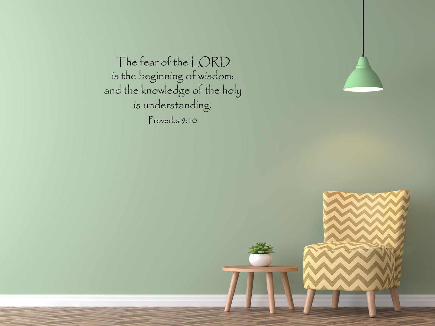 Proverbs 9:10 - The Fear Of The Lord Is The Beginning Vinyl Wall Decal Inspirational Wall Signs 