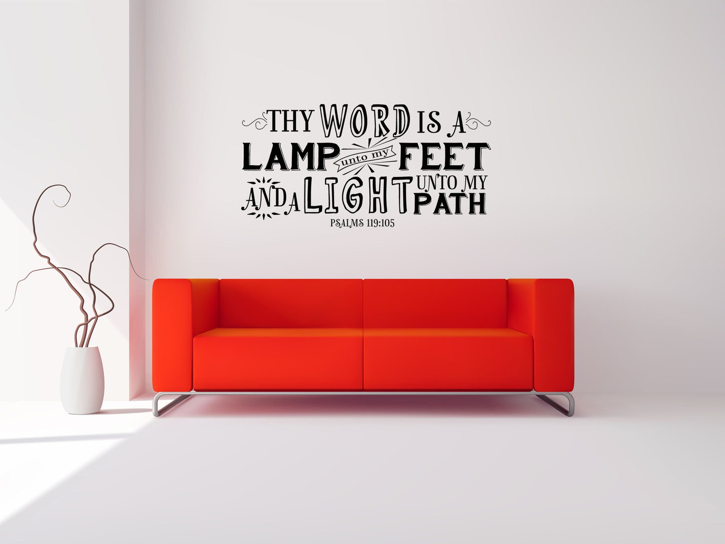 Psalm 119 - Church Scripture Words Wall Sticker Vinyl Wall Decal Inspirational Wall Signs 