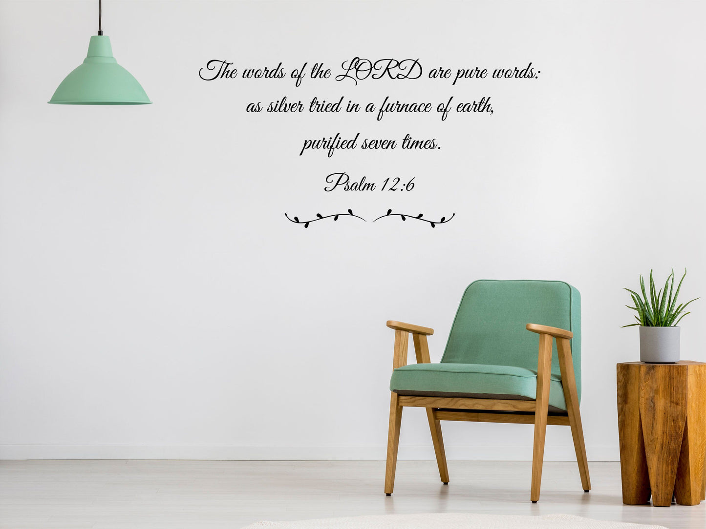 Psalm 12:6 Bible Verse Wall Decal, Bible Wall Art, Decals for Walls, Wall Stickers, Psalm Wall Decal Vinyl Wall Decal Done 