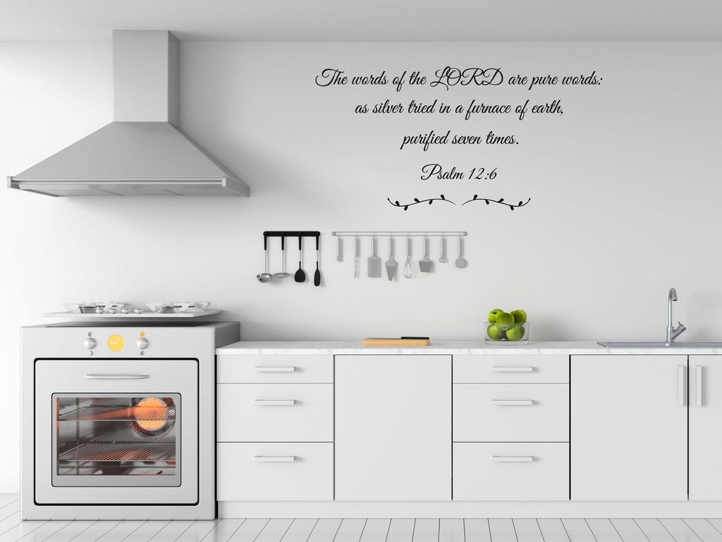 Psalm 12:6 Bible Verse Wall Decal, Bible Wall Art, Decals for Walls, Wall Stickers, Psalm Wall Decal Vinyl Wall Decal Done 