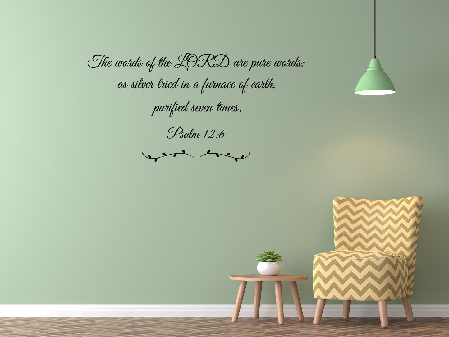 Psalm 12:6 Bible Verse Wall Decal, Bible Wall Art, Decals for Walls, Wall Stickers, Psalm Wall Decal Vinyl Wall Decal Done 