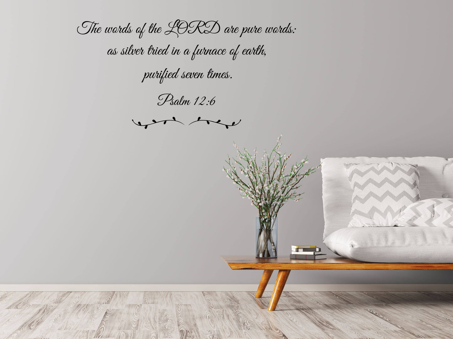 Psalm 12:6 Bible Verse Wall Decal, Bible Wall Art, Decals for Walls, Wall Stickers, Psalm Wall Decal Vinyl Wall Decal Done 