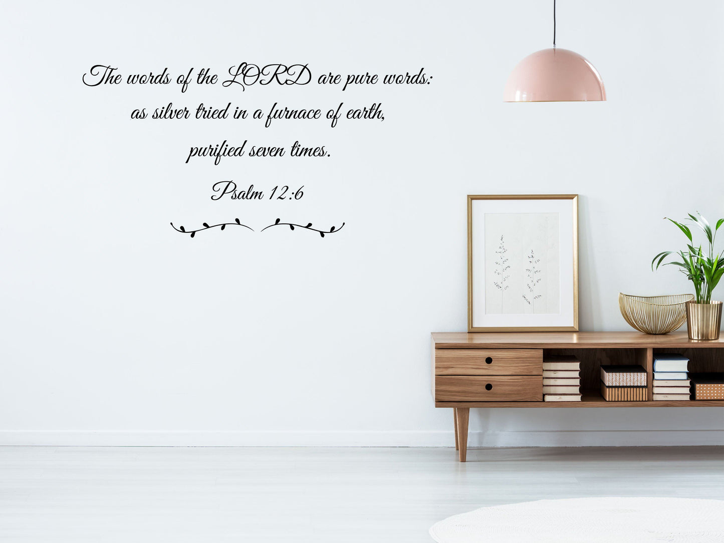 Psalm 12:6 Bible Verse Wall Decal, Bible Wall Art, Decals for Walls, Wall Stickers, Psalm Wall Decal Vinyl Wall Decal Done 