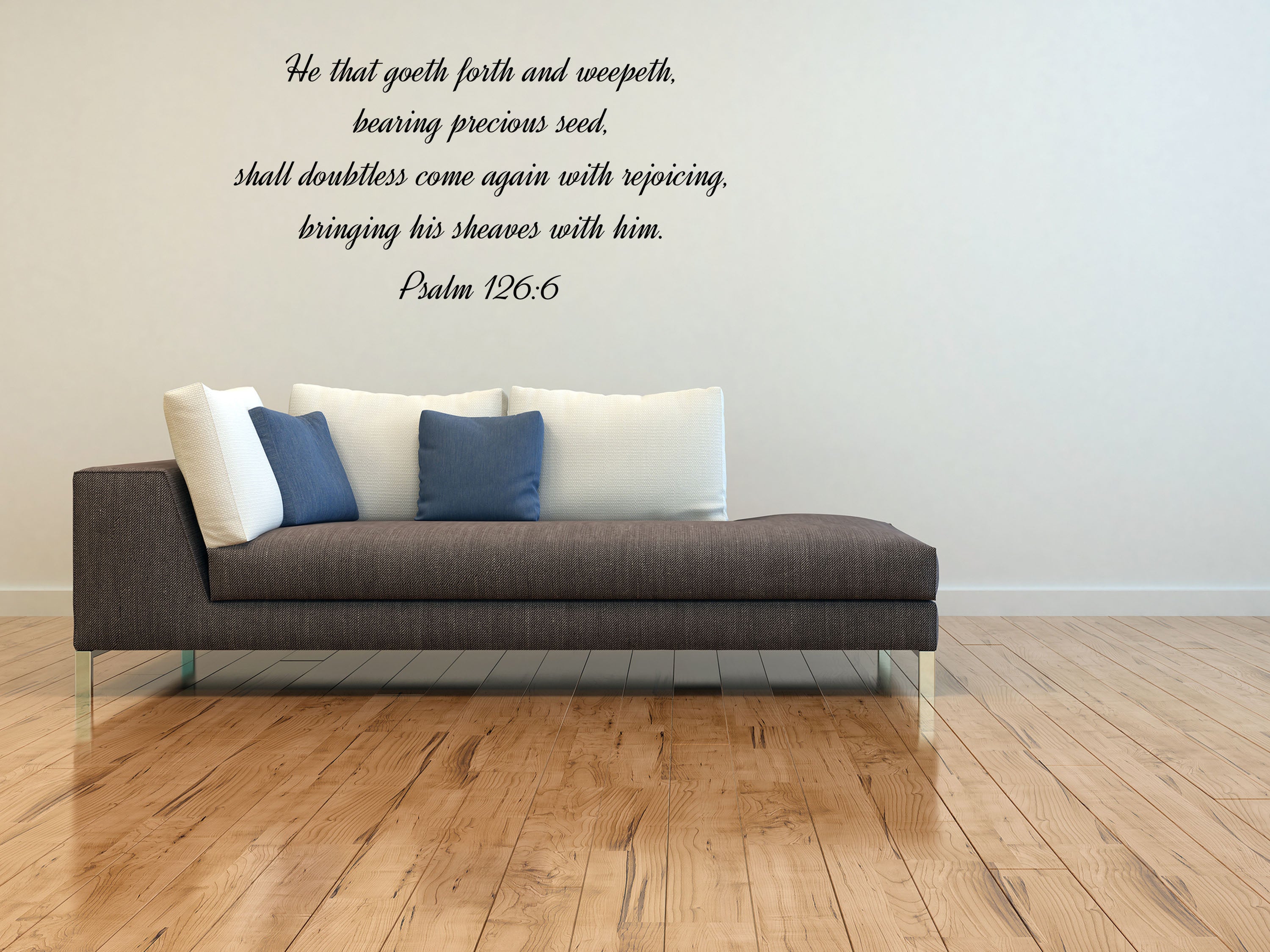 Psalm 126:6 - Precious Seeds Bible Scripture Wall Decal Vinyl Wall Decal Inspirational Wall Signs 