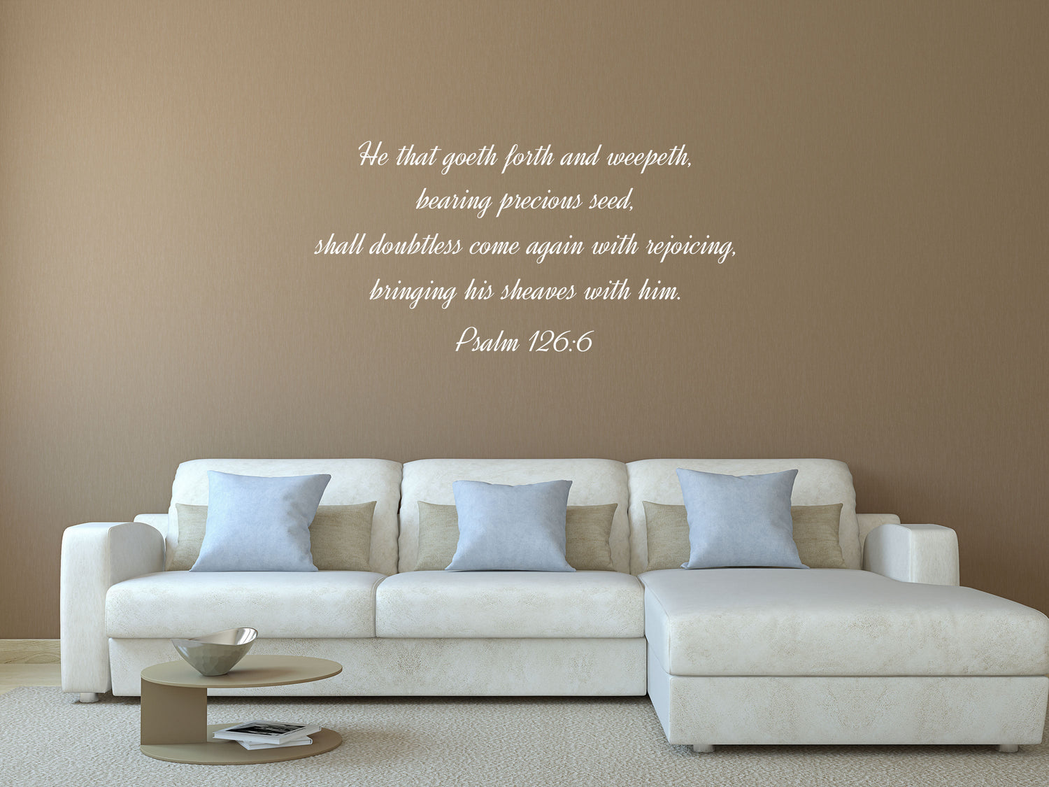 Psalm 126:6 - Precious Seeds Bible Scripture Wall Decal Vinyl Wall Decal Inspirational Wall Signs 